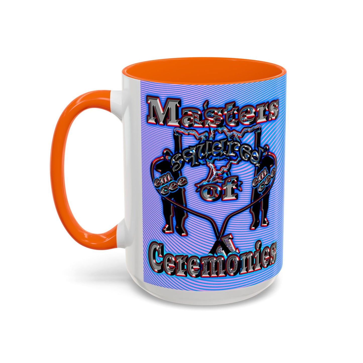 em cee squared - Accent Mug (light blue-purple wave)