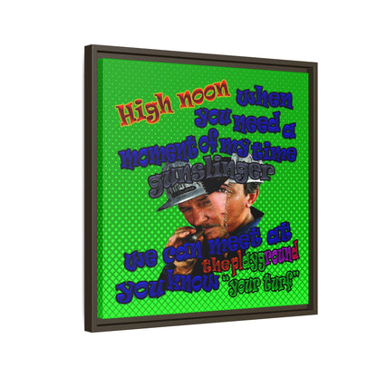 high noon - framed canvas art (logo green)