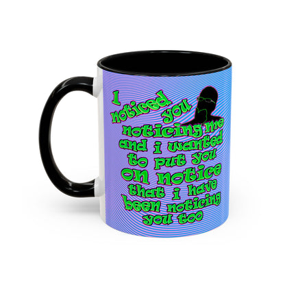 noticed you noticing - Accent Mug (light blue-purple wave)