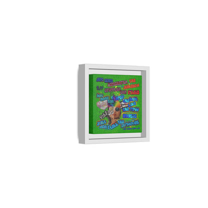 drop the beat - framed canvas art (green turf)