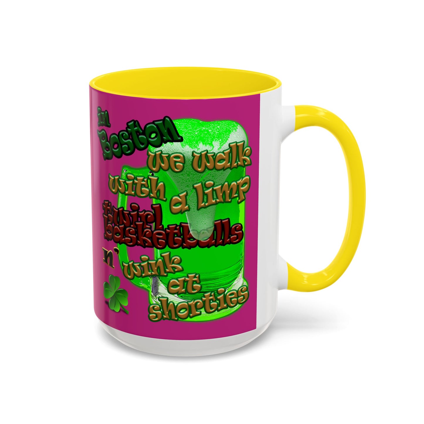 celtics logo - Accent Mug (pink)