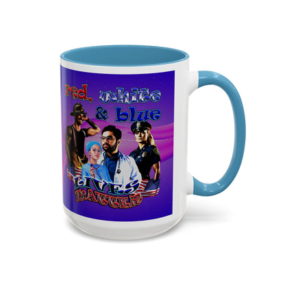 rw&b lives matter - Accent Mug (purple-pink wave)