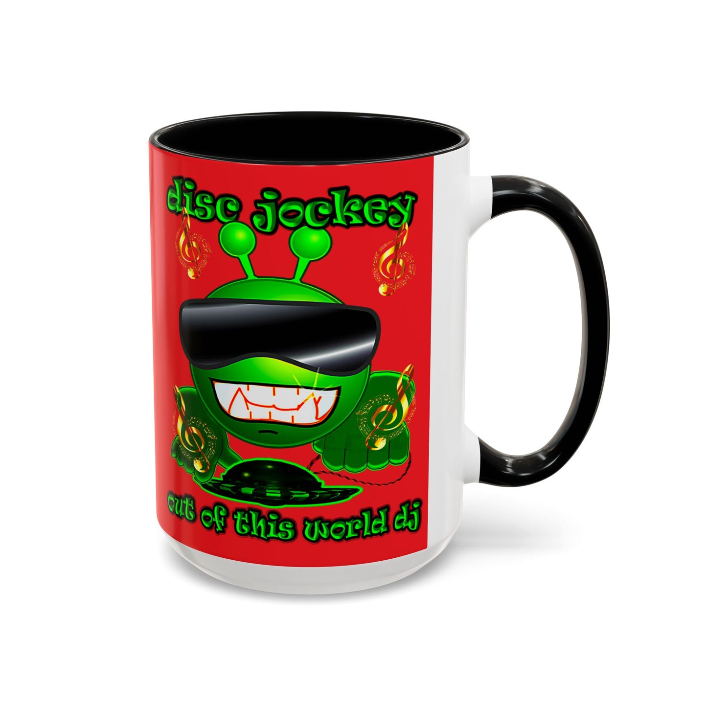 disc jockey - Accent Mug (red)