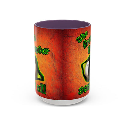 green monster - Accent Mug (burnt orange)