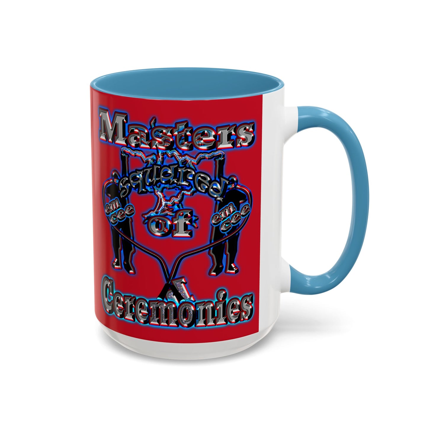 em cee squared - Accent Mug (dark red)