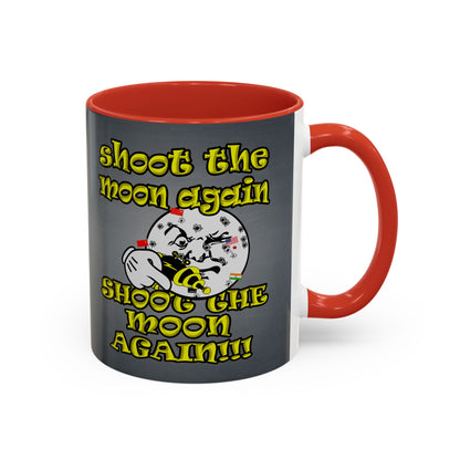 shoot the moon again - Accent Mug (grey-light grey)