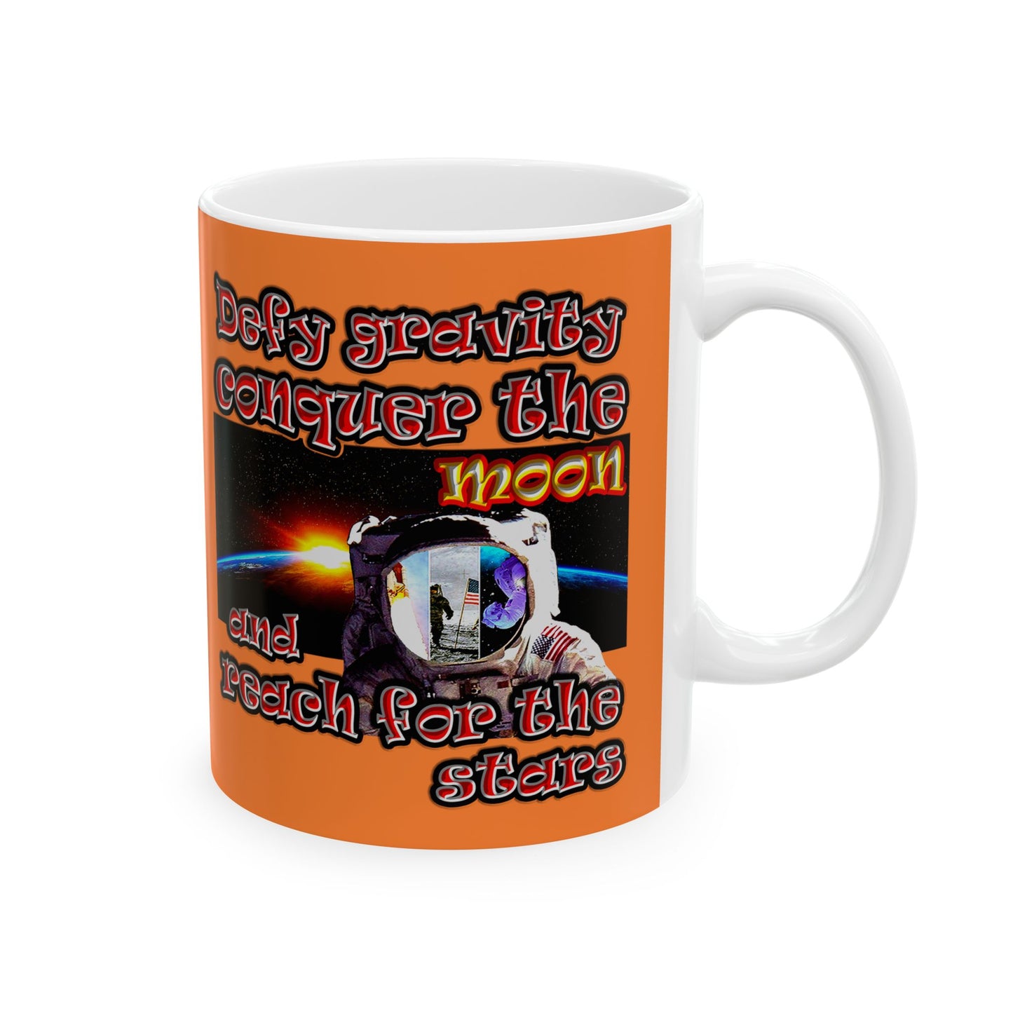 defy conquer reach - White Mug (crusta)