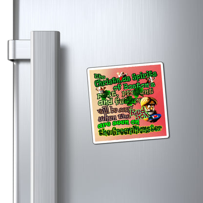christmas spirits of boston - Magnets - (yellow-orange wave)
