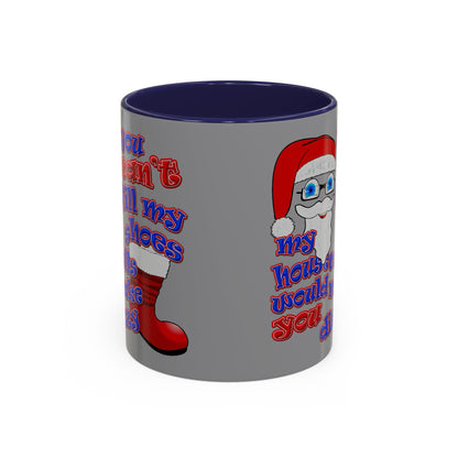 santa's shoes - Accent Mug (grey)