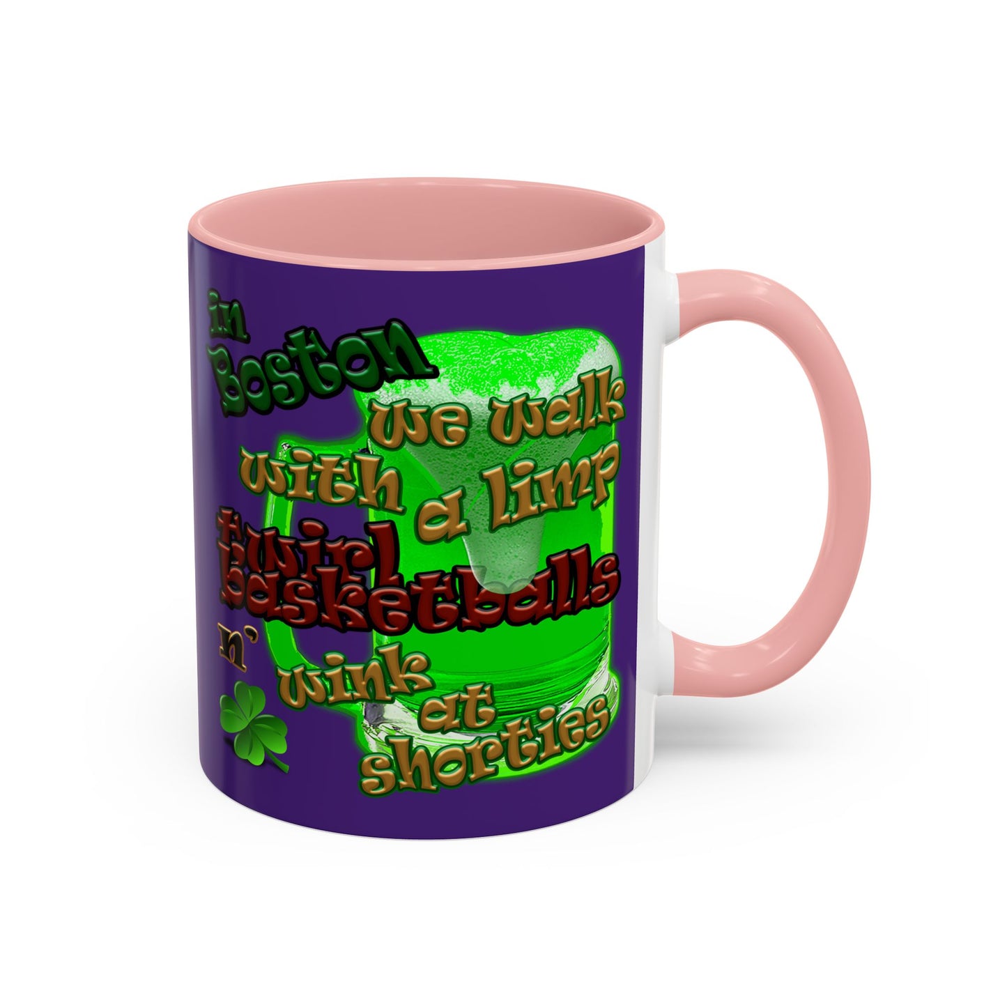 celtics logo - Accent Mug (purple)