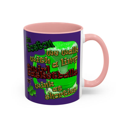 celtics logo - Accent Mug (purple)