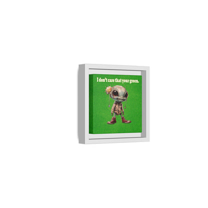 I don't care that your green - framed canvas art (green turf)