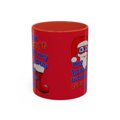 santa's shoes - Accent Mug (dark red)