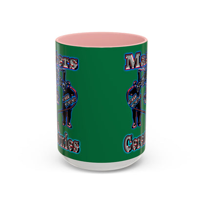 em cee squared - Accent Mug (dark green)