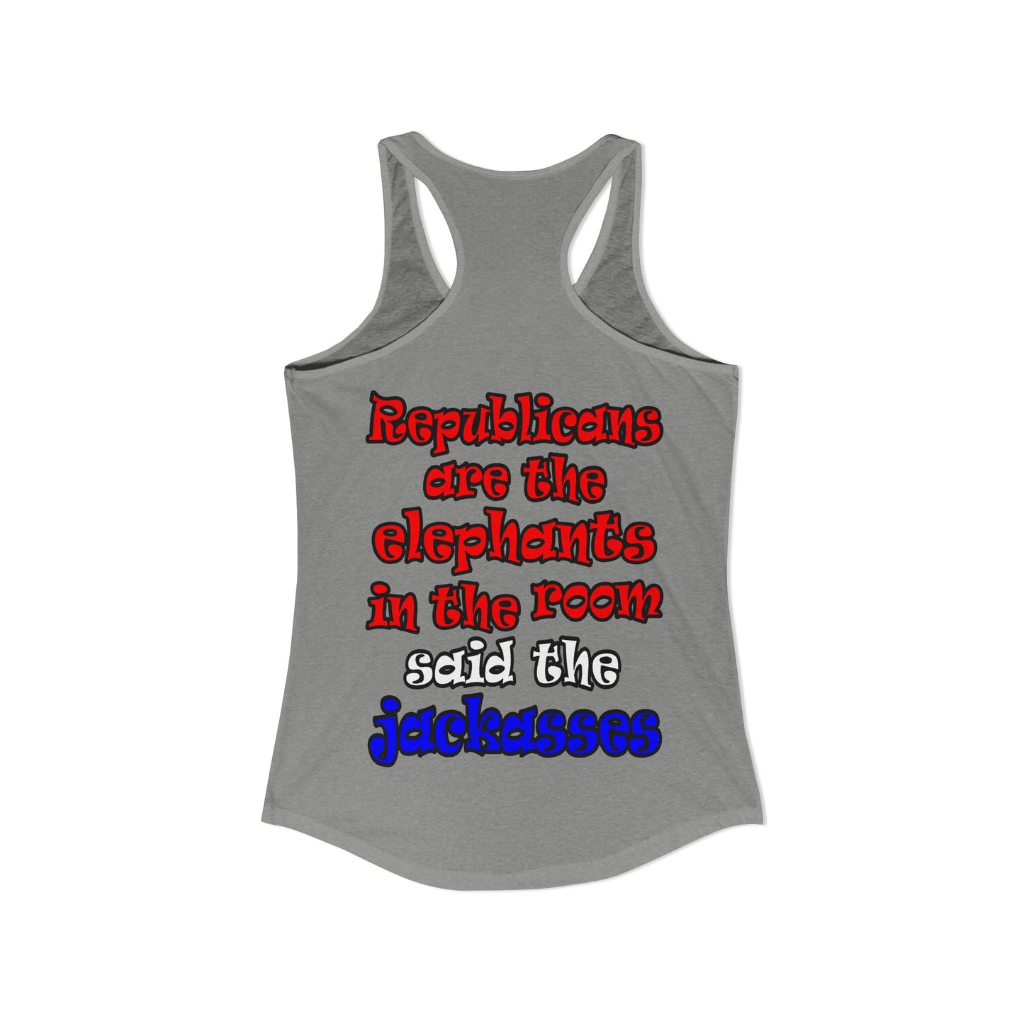 donkeys and elephants - Women's Ideal Racerback Tank