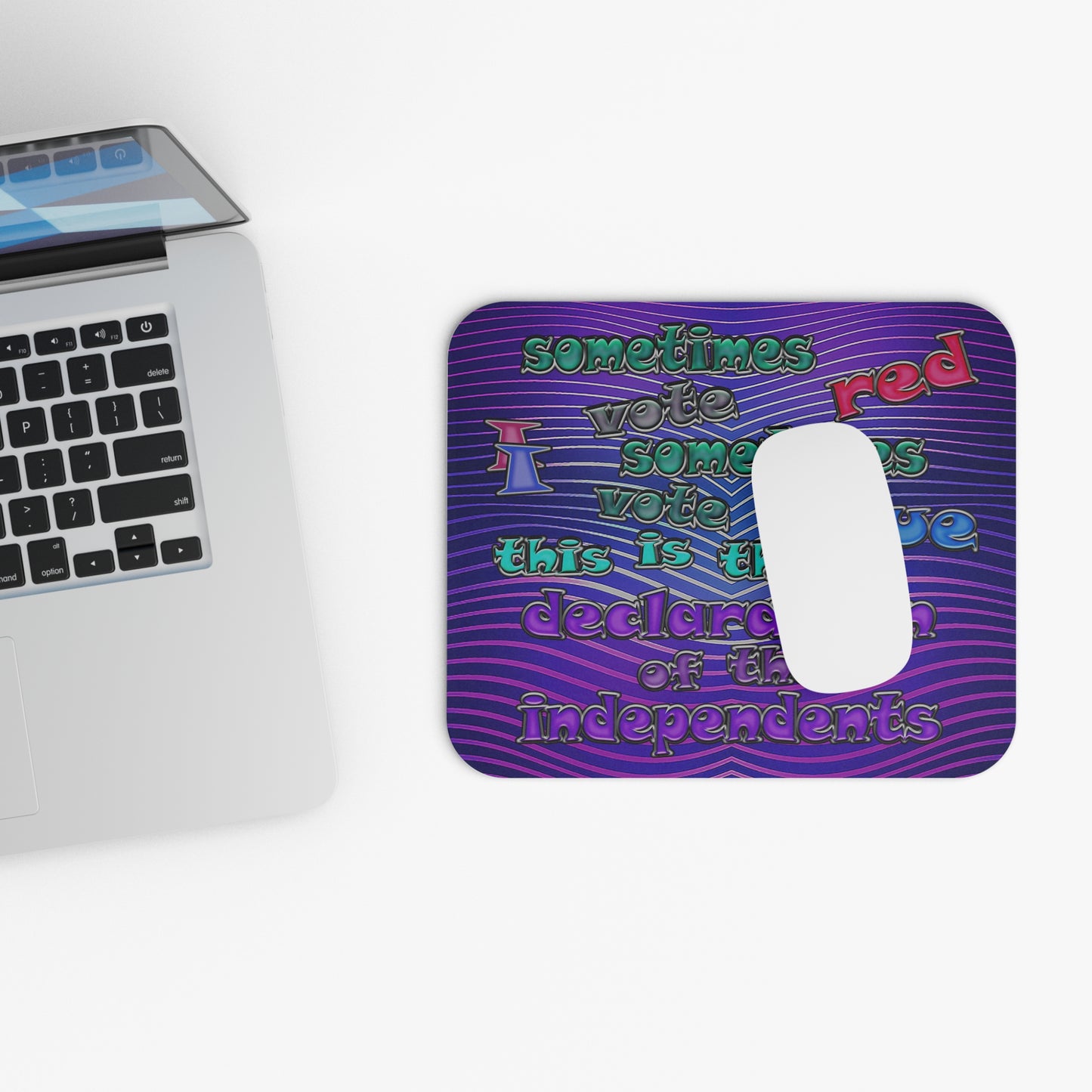 declaration of the independents - Mouse Pad (Rectangle) (purple wave)