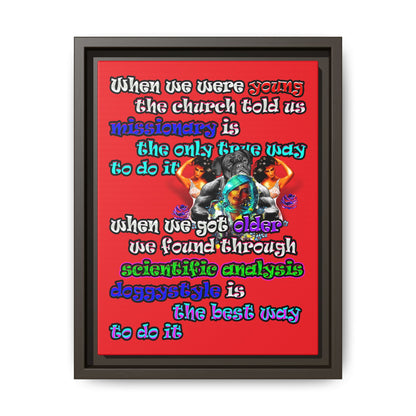 doggystyle - framed canvas art (red)