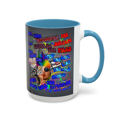 drop the beat - Accent Mug (grey-light grey)