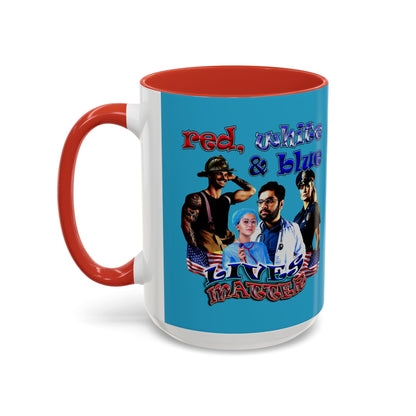rw&b lives matter - Accent Mug (turquoise)