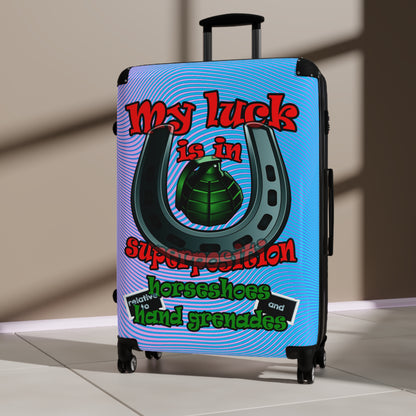 my luck - Suitcase (light blue-purple wave)
