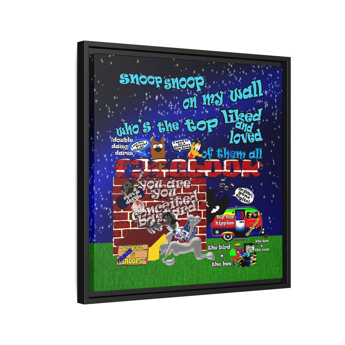 snoops - framed canvas art