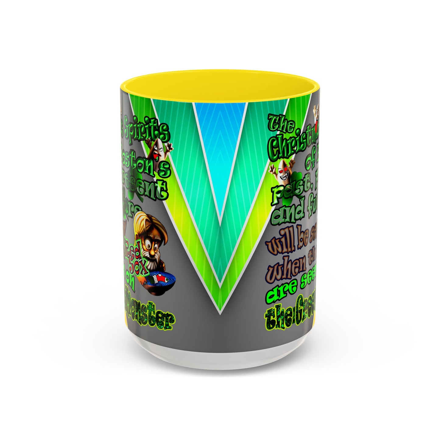 christmas spirits of boston - Accent Mug (rainbow split)