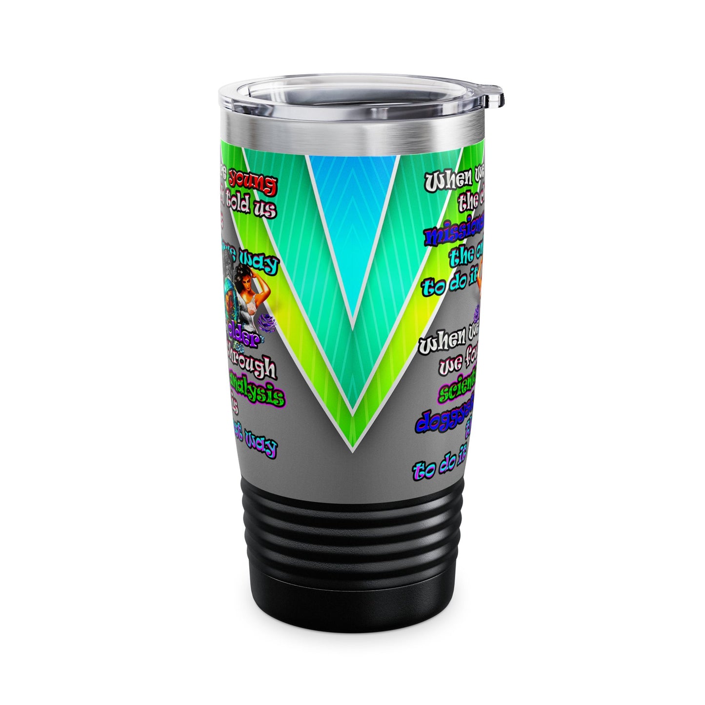 doggystyle - Ringneck Tumbler, 20oz (rainbow split)