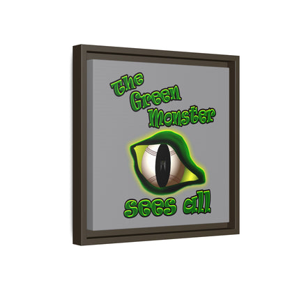 green monster - framed canvas art (grey)