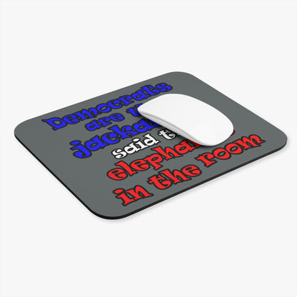 donkeys and elephants - Mouse Pad (Rectangle) (dark grey)