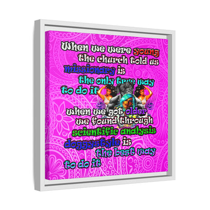 doggystyle - framed canvas art (pink swirl)