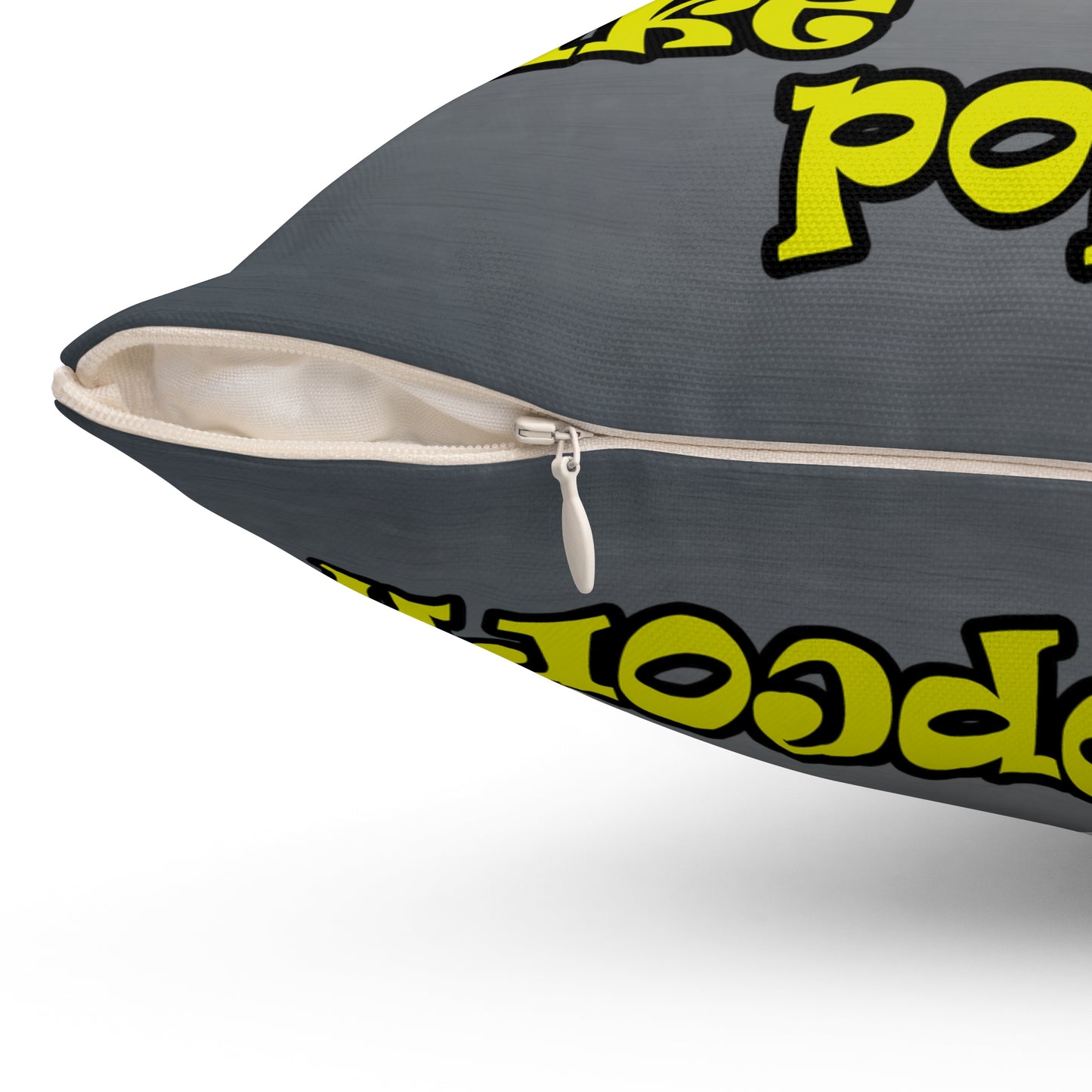 popping like popcorn - Spun Polyester Square Pillow - (grey-light grey)