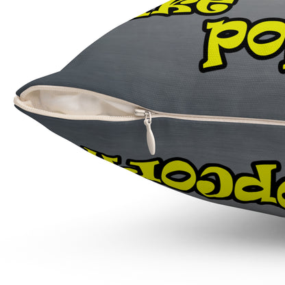 popping like popcorn - Spun Polyester Square Pillow - (grey-light grey)