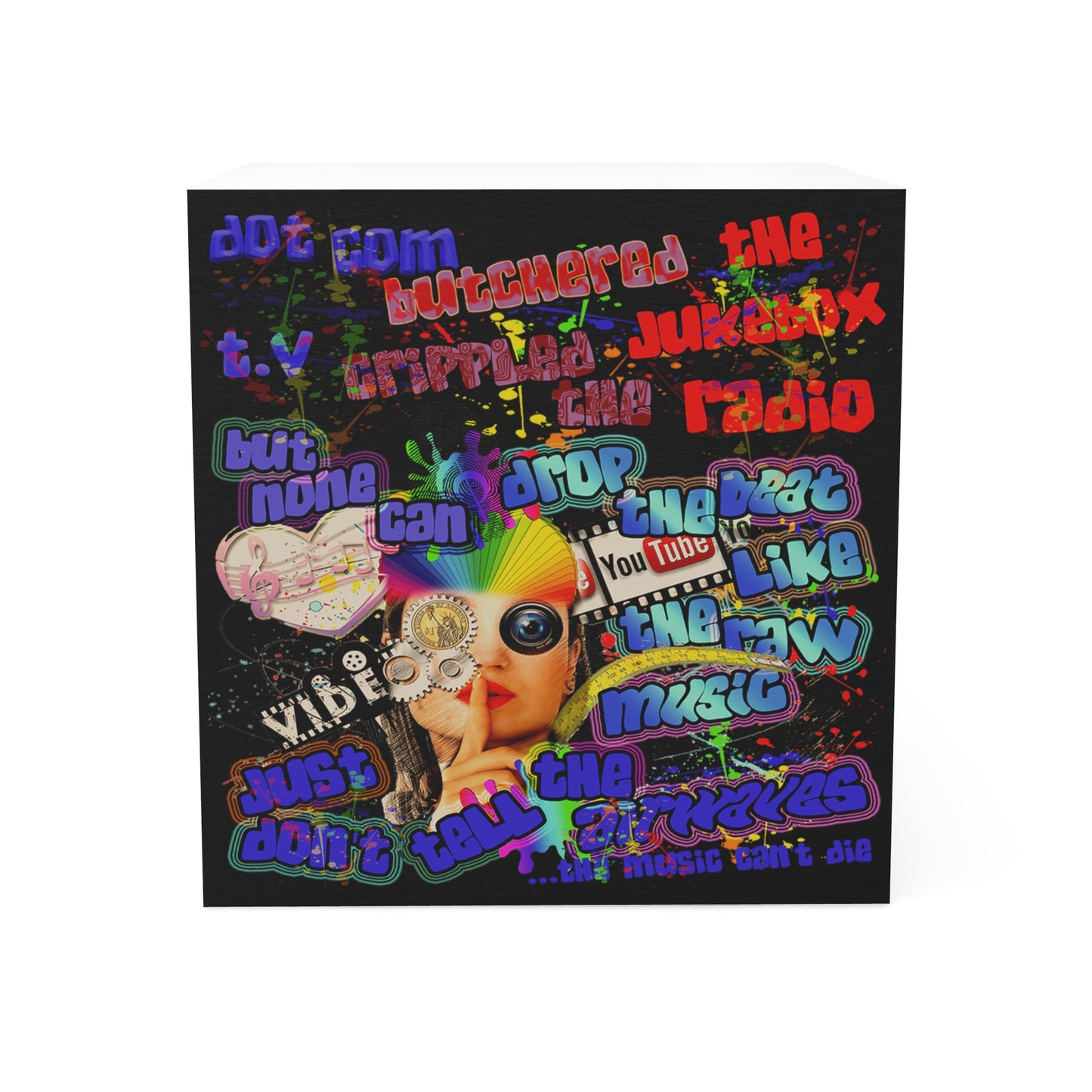 drop the beat - note cube (black)