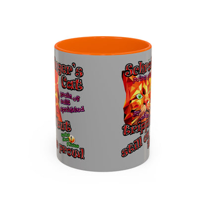 schrodinger's cat - Accent Mug (light grey)