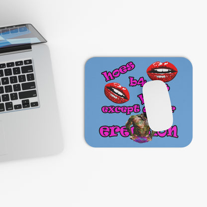hoes b4 bros - Mouse Pad (Rectangle) (light blue)
