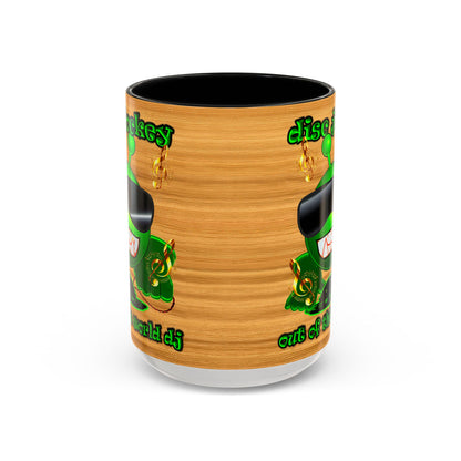 disc jockey - Accent Mug (butterscotch wood finish)