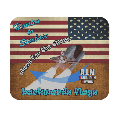 shoot for the stars - Mouse Pad (Rectangle) - (brown papyrus)