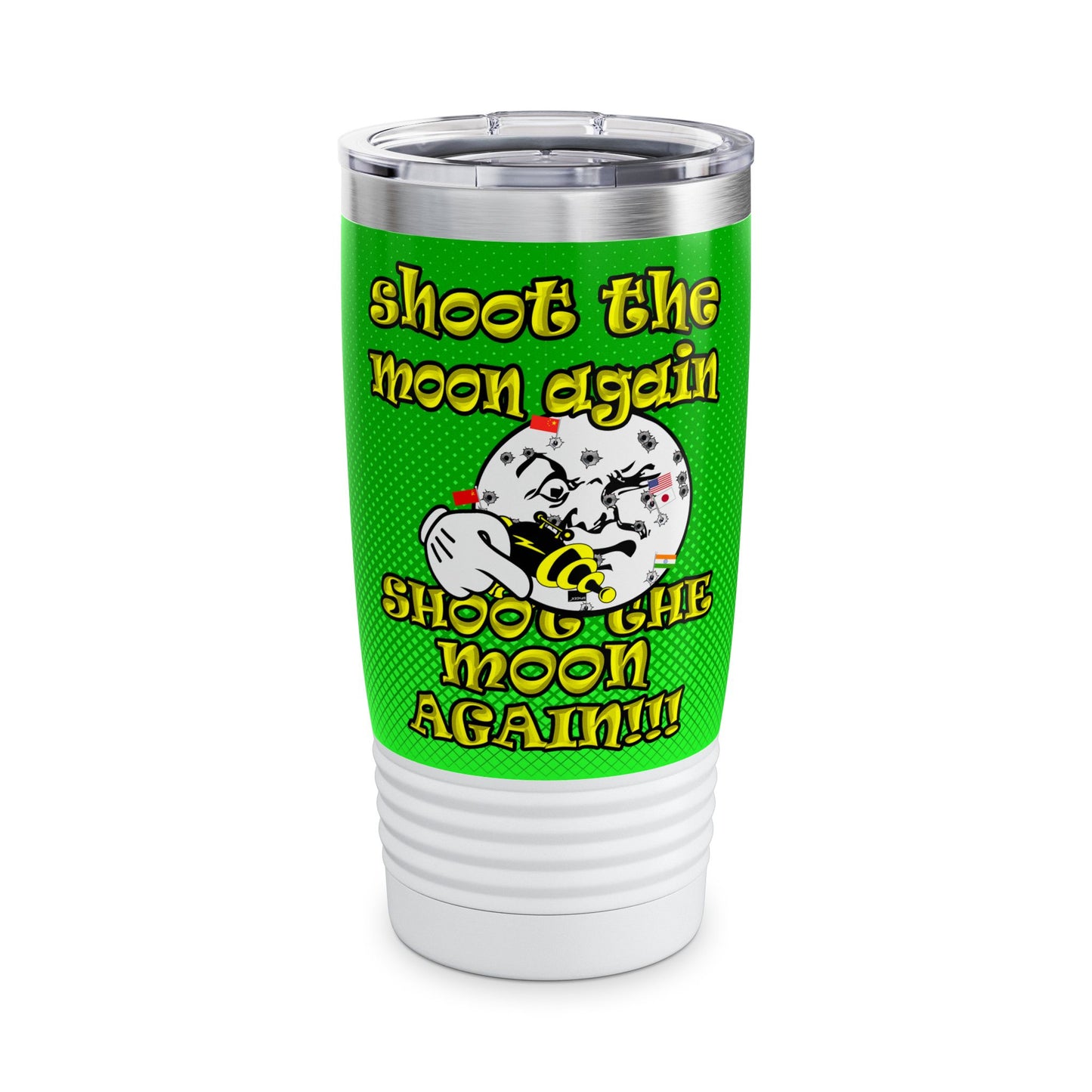shoot the moon again - Ringneck Tumbler, 20oz (logo green)