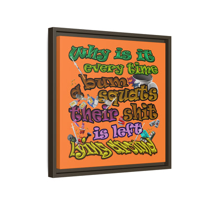 the bum's shit - framed canvas art (crusta)