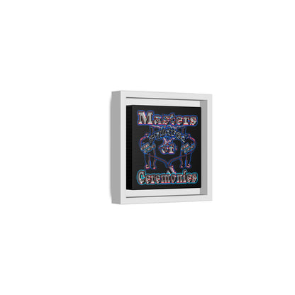 em cee squared - framed canvas art (black)
