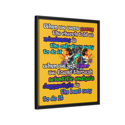 doggystyle - framed canvas art (yellow)