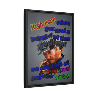 high noon - framed canvas art (grey-light grey)