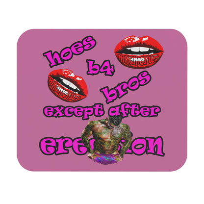 hoes b4 bros - Mouse Pad (Rectangle) (light pink)