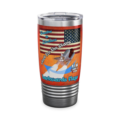 shoot for the stars - Ringneck Tumbler, 20oz (burnt orange)