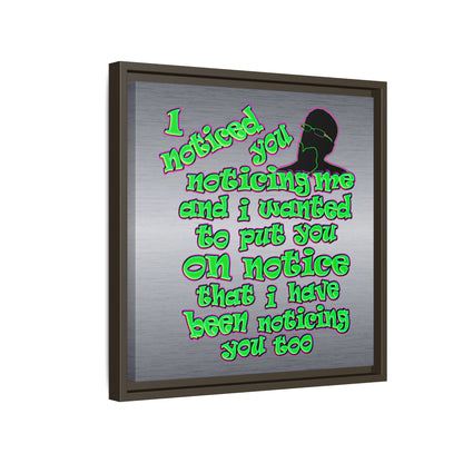 noticed you noticing - framed canvas art (brushed nickel)