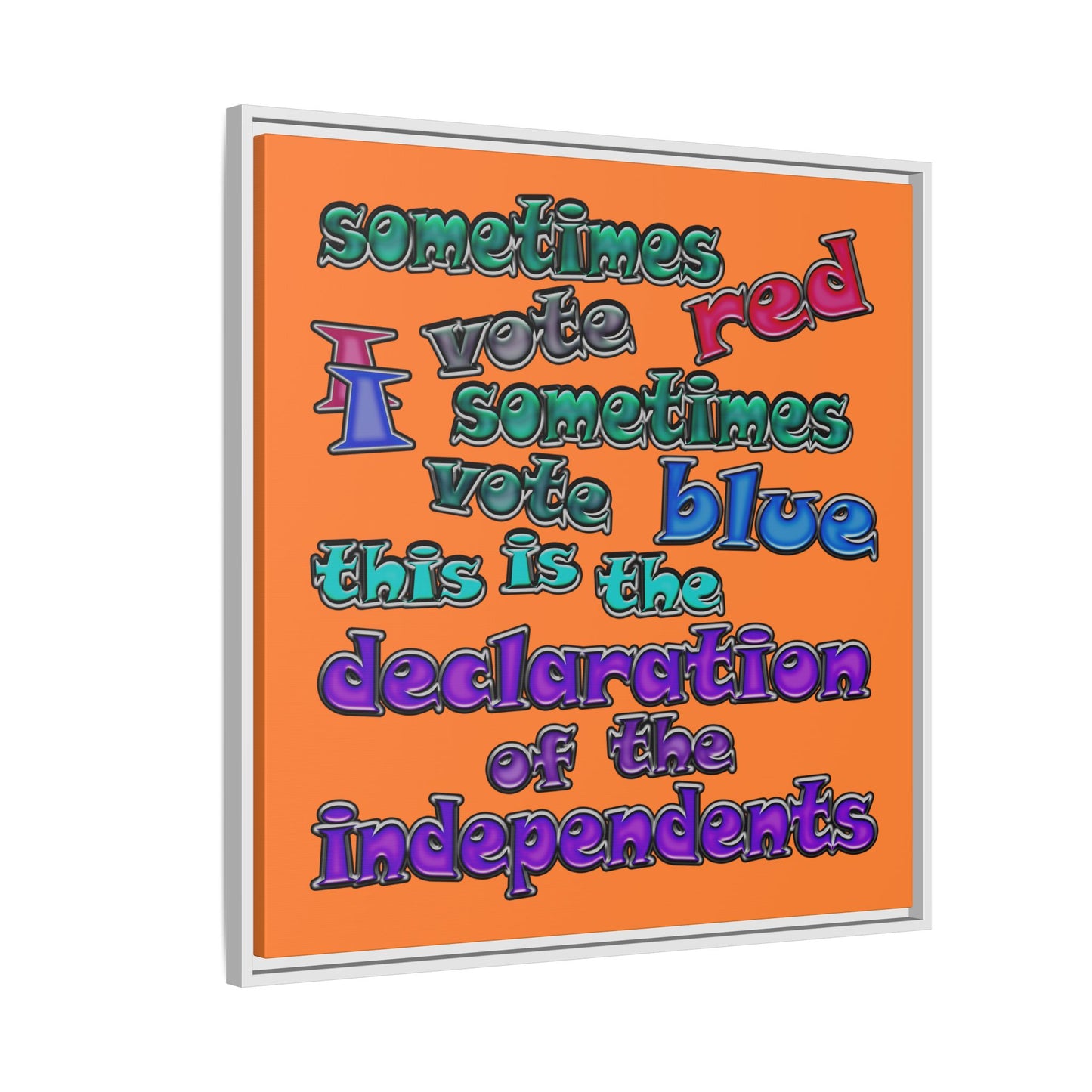 declaration of the independents - framed canvas art (crusta)