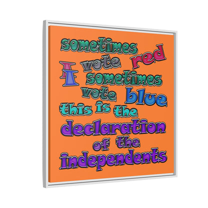 declaration of the independents - framed canvas art (crusta)