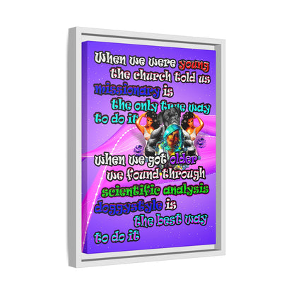 doggystyle - framed canvas art (purple-pink wave)