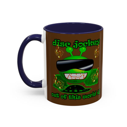 disc jockey - Accent Mug (brown)