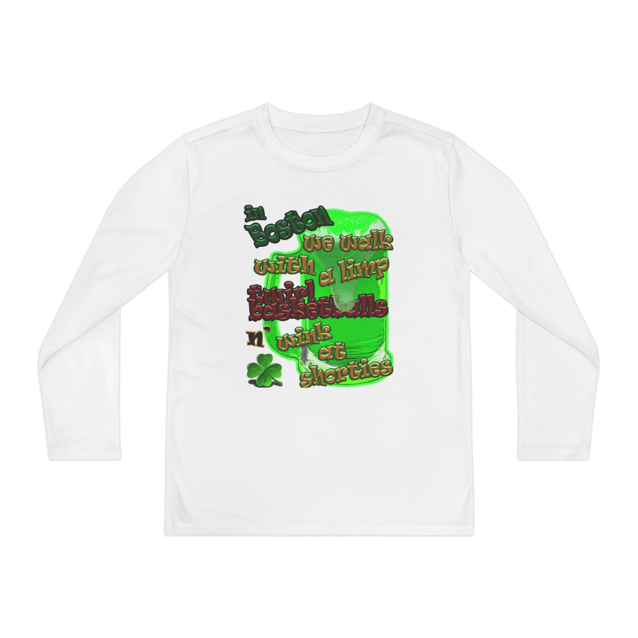celtics logo - Youth Long Sleeve Competitor Tee
